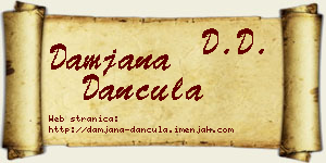 Damjana Dančula vizit kartica